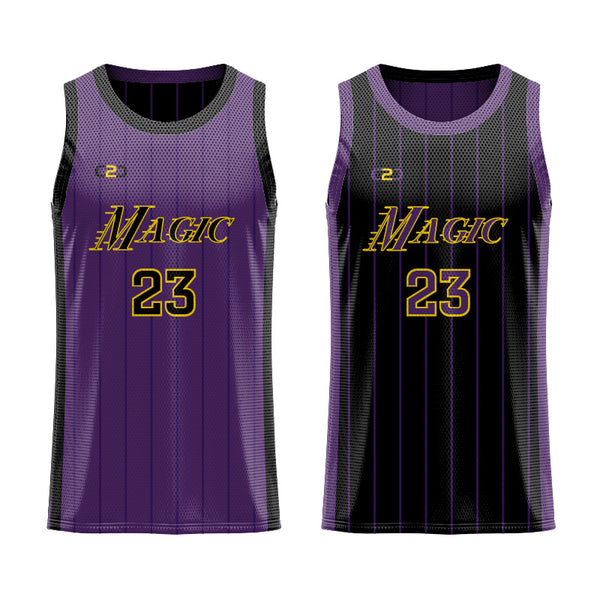Custom Lakers-Inspired Core Reversible Basketball Singlet
