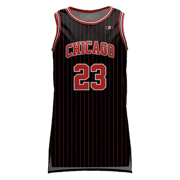 Custom Chicago Slimfit Hp Split Basketball Singlet Black