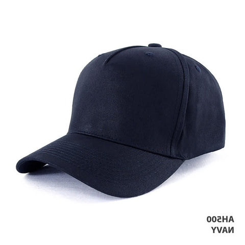 100% cotton - 5 Panel Cap — Navy (left)