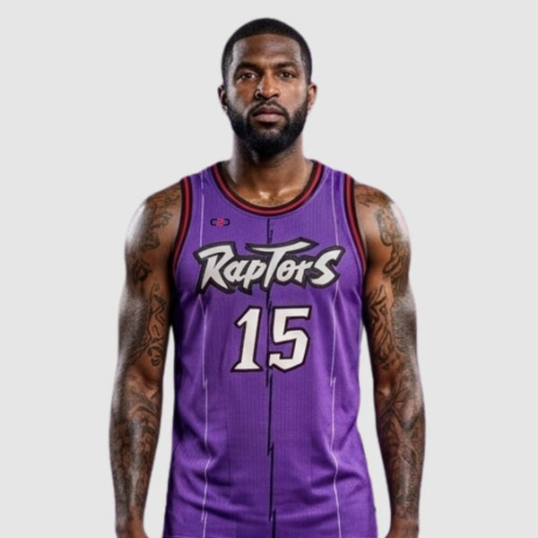 Custom Raptors Slimfit Hp Split Basketball Singlet Purple