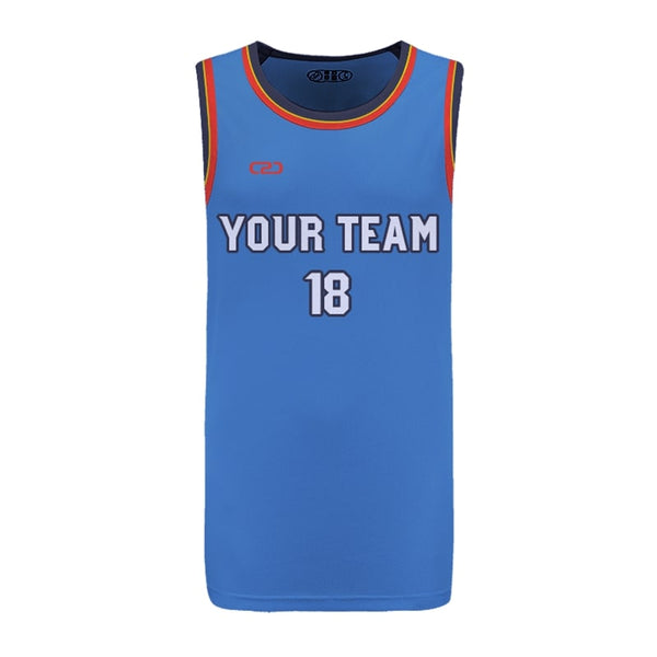 Custom THUNDER Icon HP Split Basketball Singlet Front View